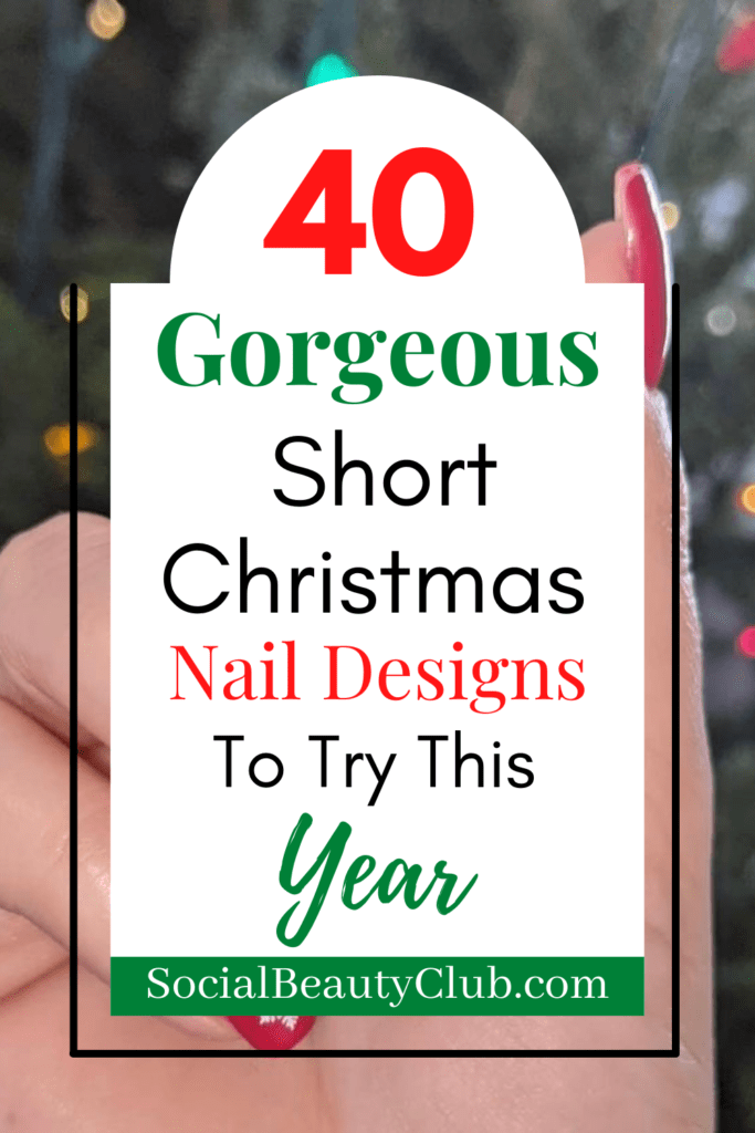 For those that love to dress up their nails for the holidays here is a list of nail designs you can try on short nails. If you have Christmas joy then these designs are definitely filled with them. #Christmasnaildesigns #Christmasnailart #Naildesignsonshortnails #nailartonnatural nails
