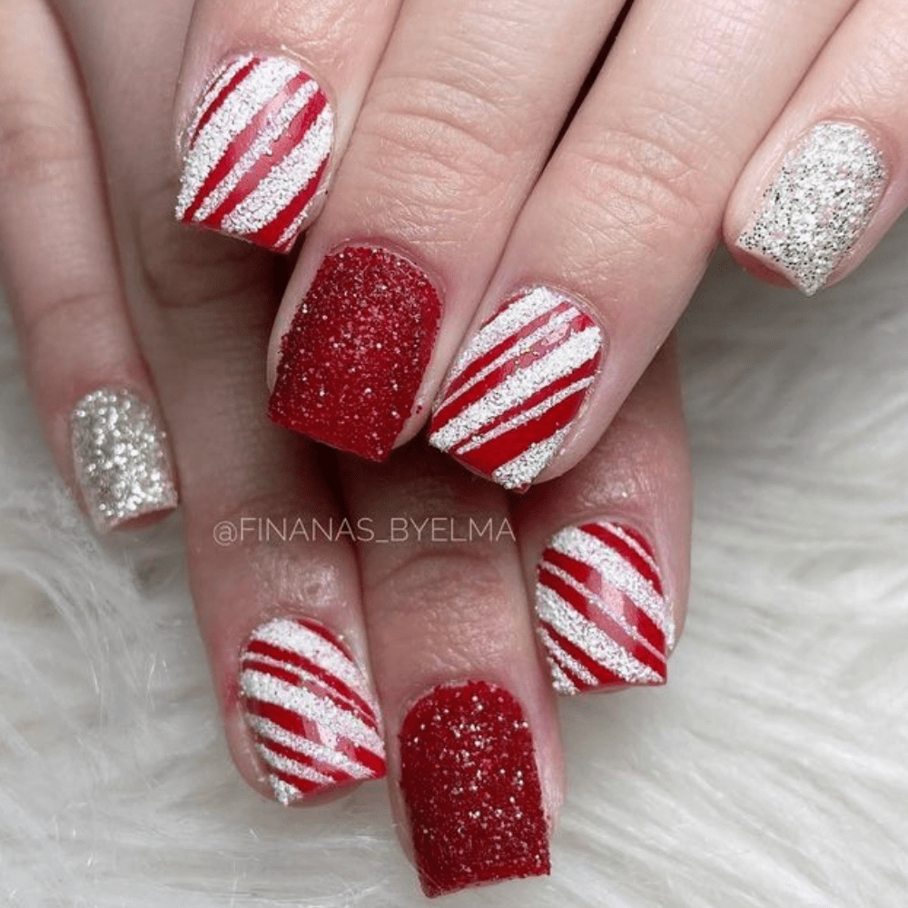 Candy Cane nail designs