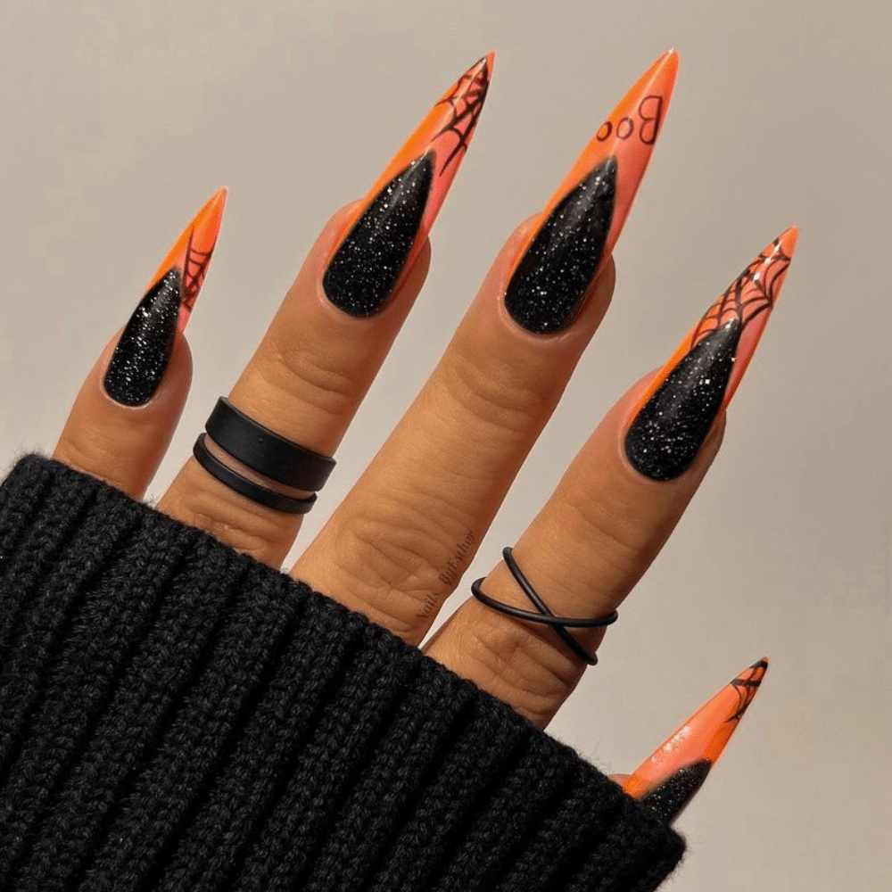 Long stilleto Halloween nails