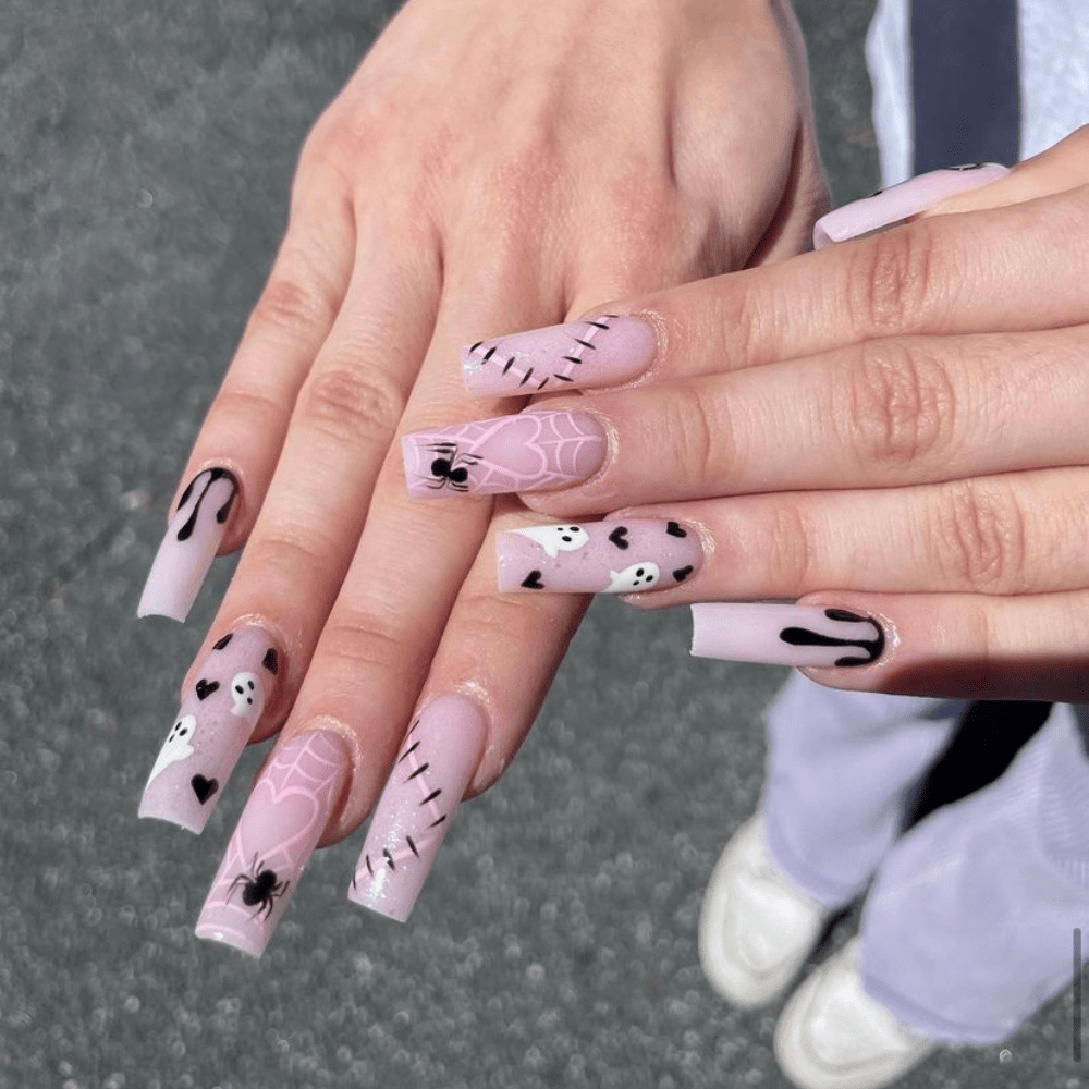 halloween ghost nail designs