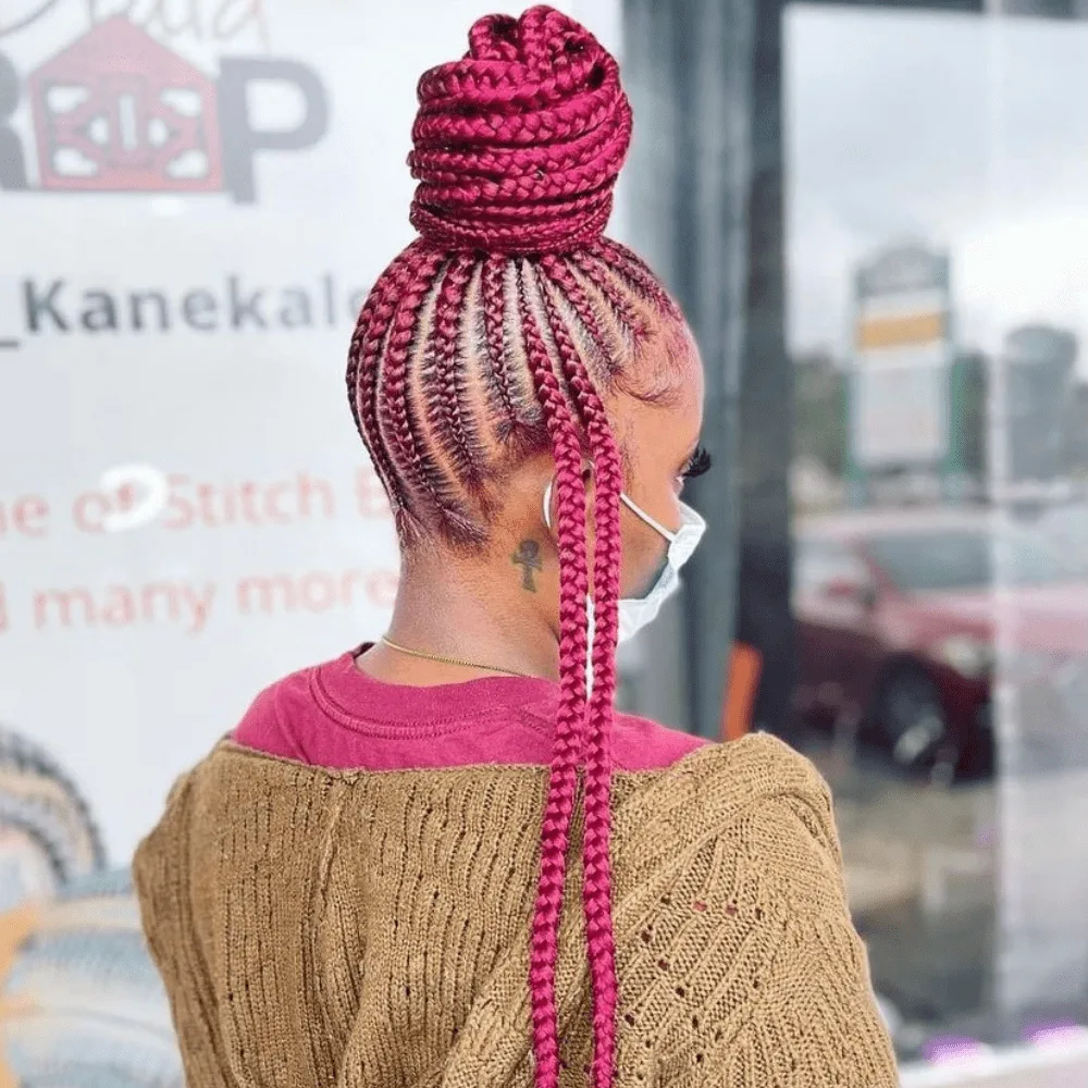A Pink Braided Bun