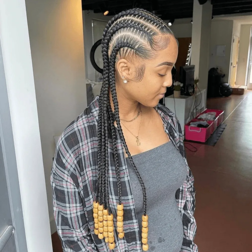 Straight Backs With Wooden Beads